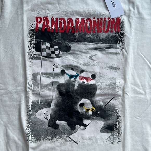 NWT 🐼 Pandamoniupa Golf Off White T-shirt, For Him London Brand - Picture 2 of 4